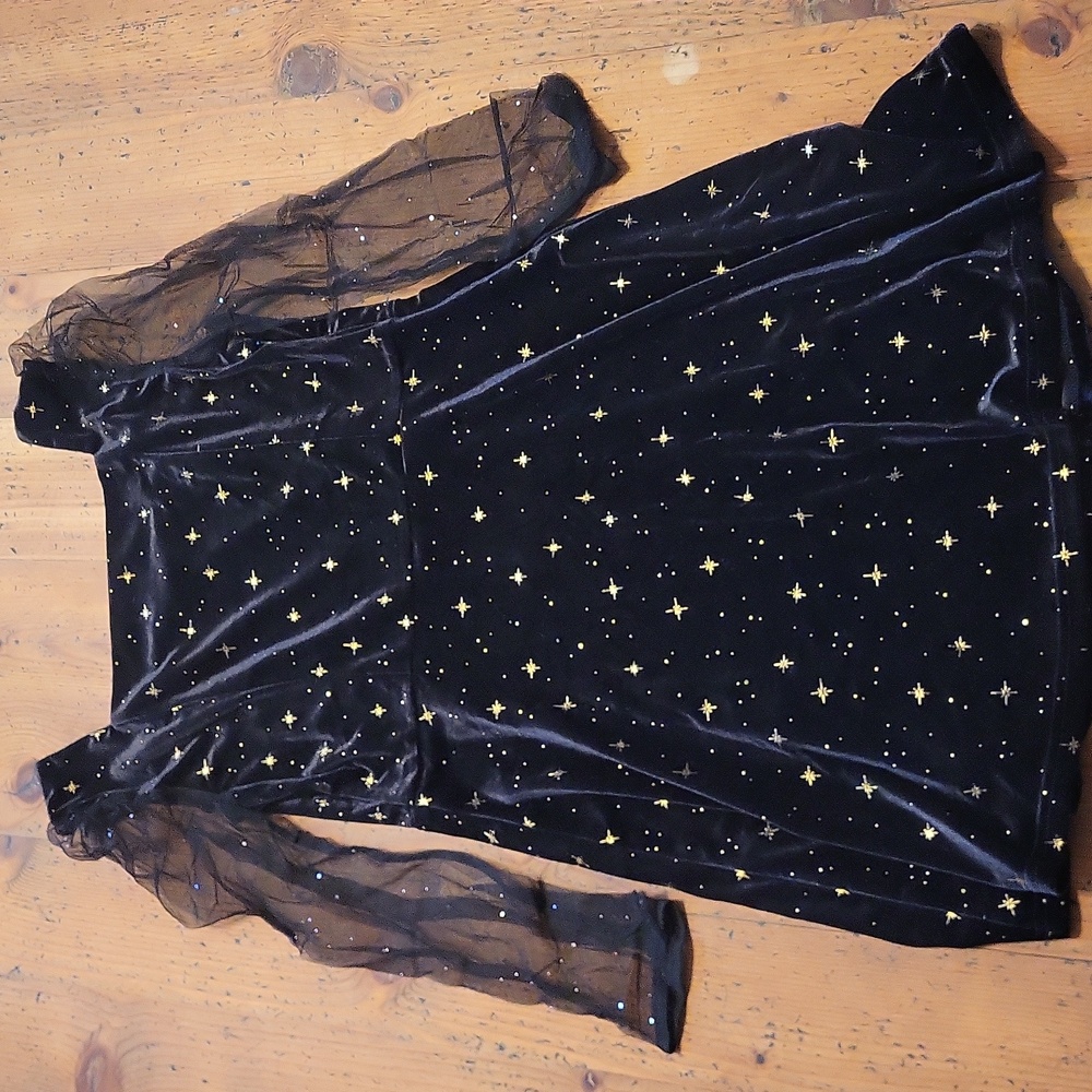 Allegra K Long Sleeve Velvet Dress - Picture 7 of 8
